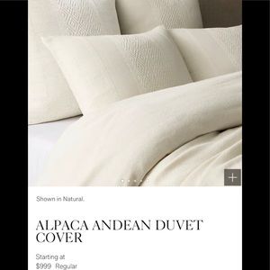 Restoration hardware alpaca duvet NEW